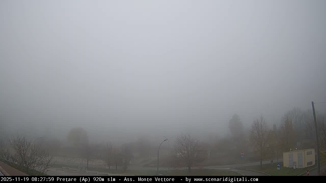 Monte Vettore Mount Panaromic from Pretare Live Cam - Ascoli Piceno, Marche, Italy