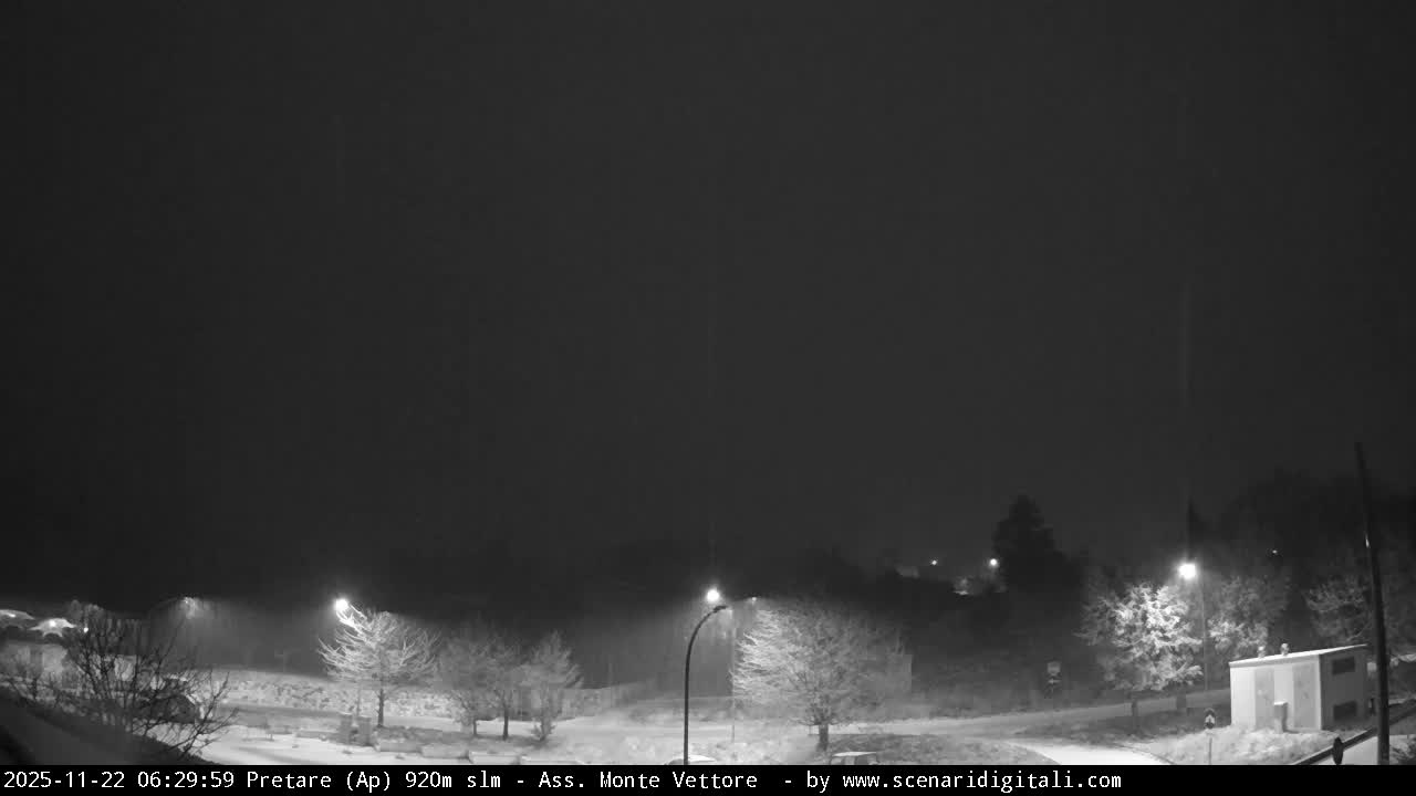 Monte Vettore Mount Panaromic from Pretare Live Cam - Ascoli Piceno, Marche, Italy
