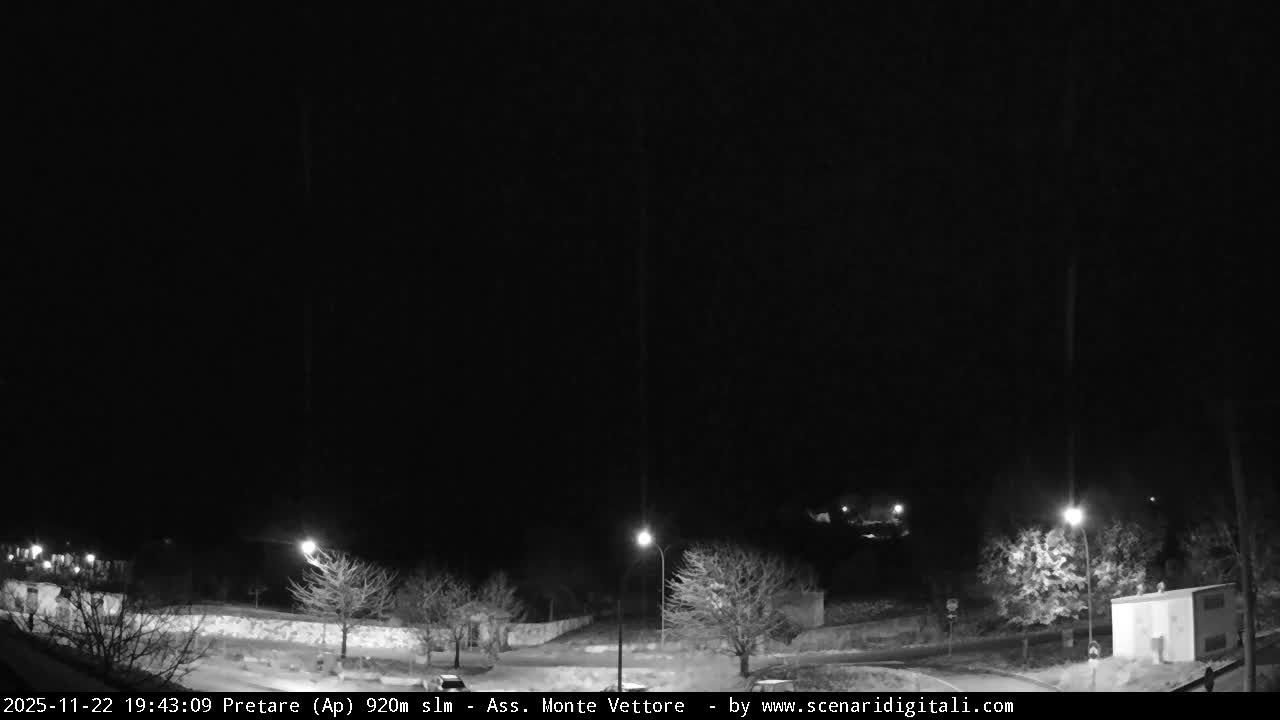 Monte Vettore Mount Panaromic from Pretare Live Cam - Ascoli Piceno, Marche, Italy