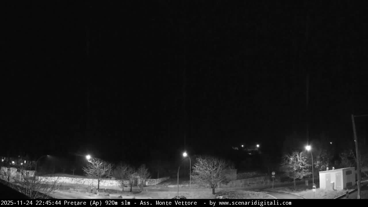 Monte Vettore Mount Panaromic from Pretare Live Cam - Ascoli Piceno, Marche, Italy