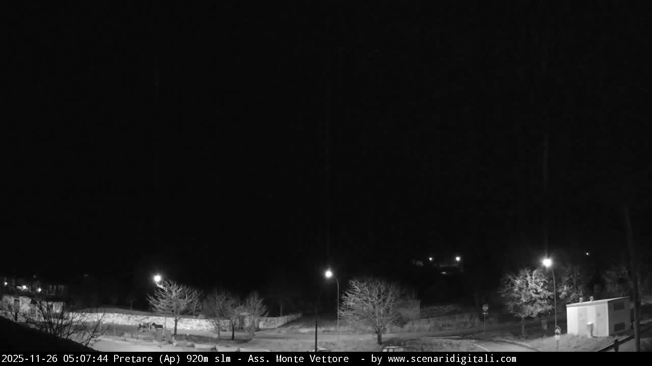 Monte Vettore Mount Panaromic from Pretare Live Cam - Ascoli Piceno, Marche, Italy