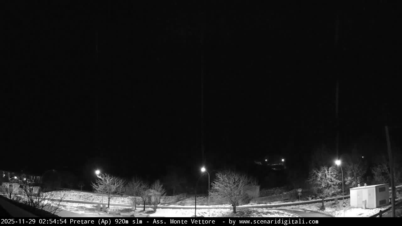 Monte Vettore Mount Panaromic from Pretare Live Cam - Ascoli Piceno, Marche, Italy