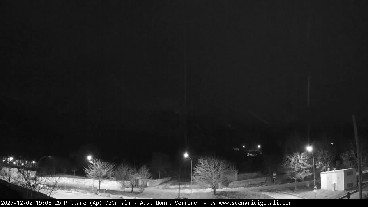 Monte Vettore Mount Panaromic from Pretare Live Cam - Ascoli Piceno, Marche, Italy