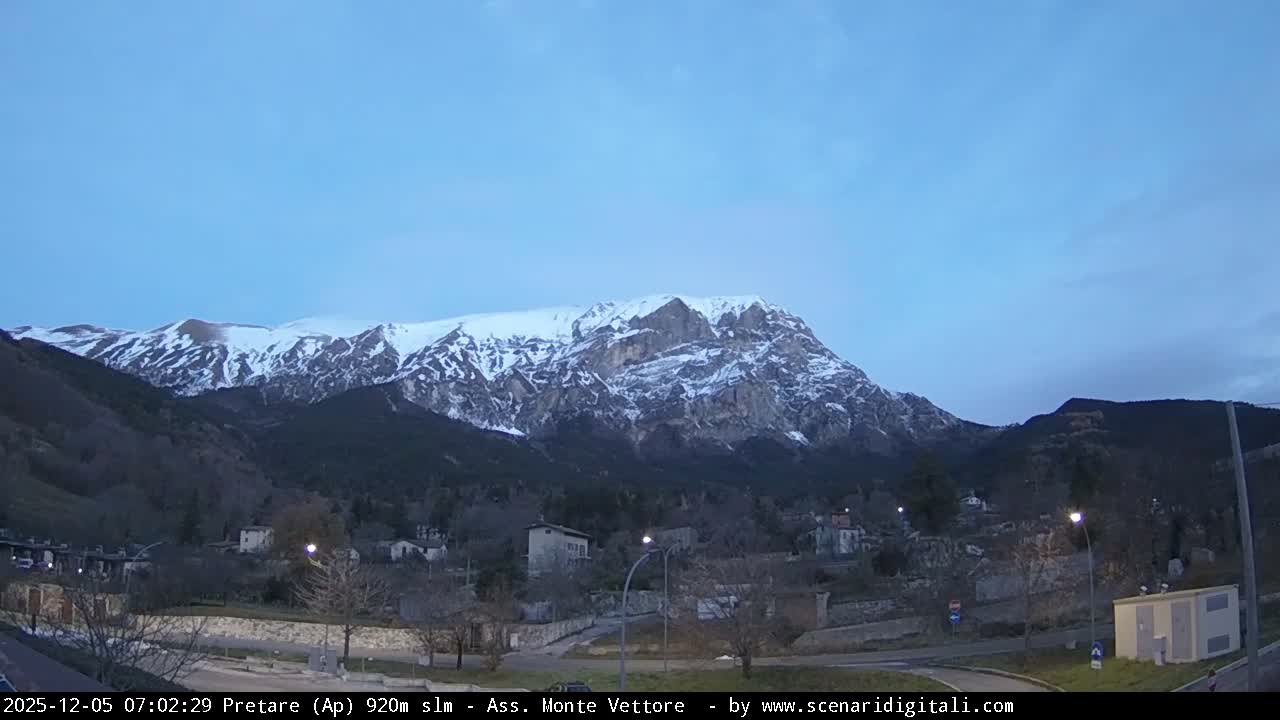 Monte Vettore Mount Panaromic from Pretare Live Cam - Ascoli Piceno, Marche, Italy