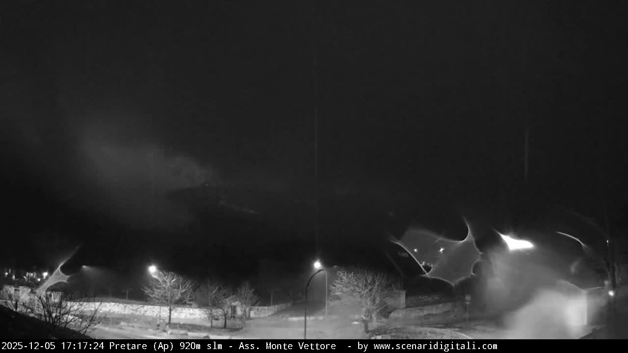 Monte Vettore Mount Panaromic from Pretare Live Cam - Ascoli Piceno, Marche, Italy