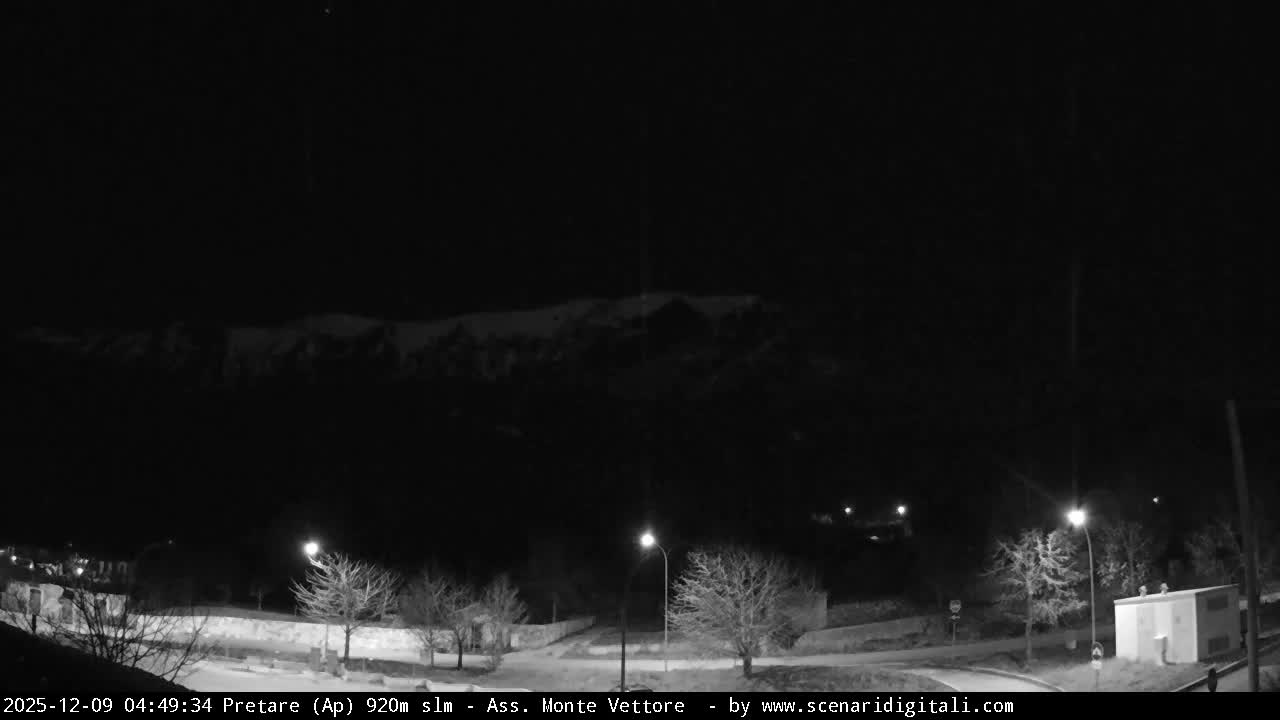 Monte Vettore Mount Panaromic from Pretare Live Cam - Ascoli Piceno, Marche, Italy