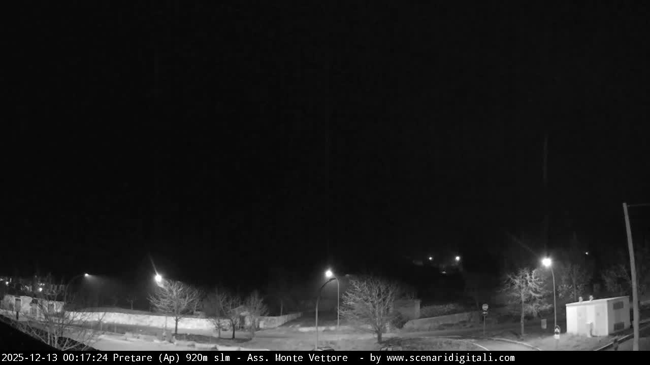 Monte Vettore Mount Panaromic from Pretare Live Cam - Ascoli Piceno, Marche, Italy