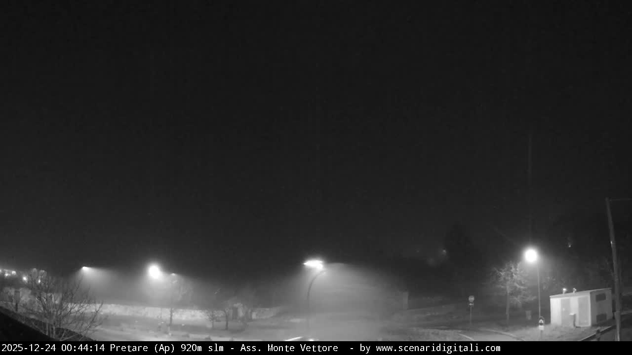 Monte Vettore Mount Panaromic from Pretare Live Cam - Ascoli Piceno, Marche, Italy