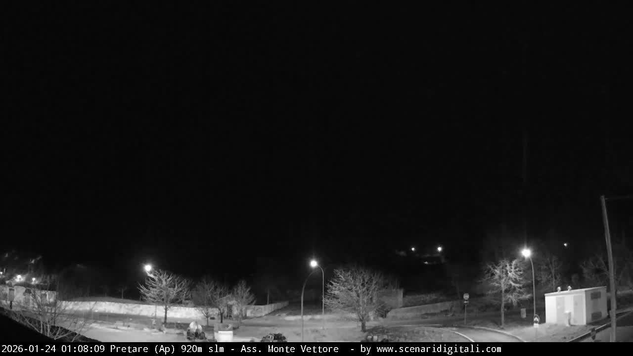 Monte Vettore Mount Panaromic from Pretare Live Cam - Ascoli Piceno, Marche, Italy