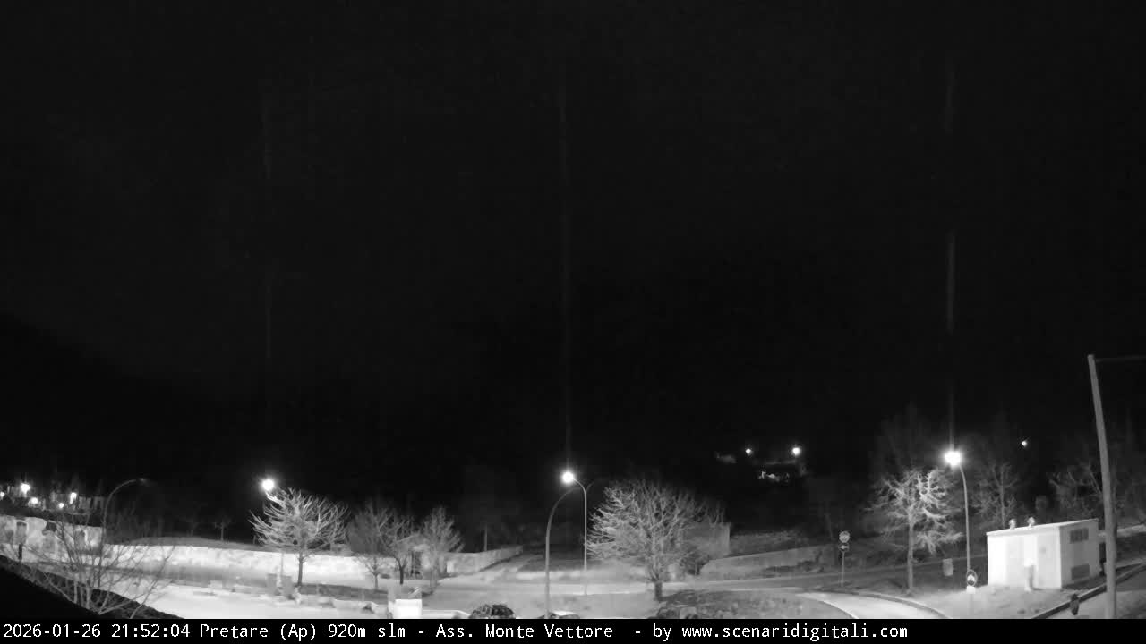 Monte Vettore Mount Panaromic from Pretare Live Cam - Ascoli Piceno, Marche, Italy