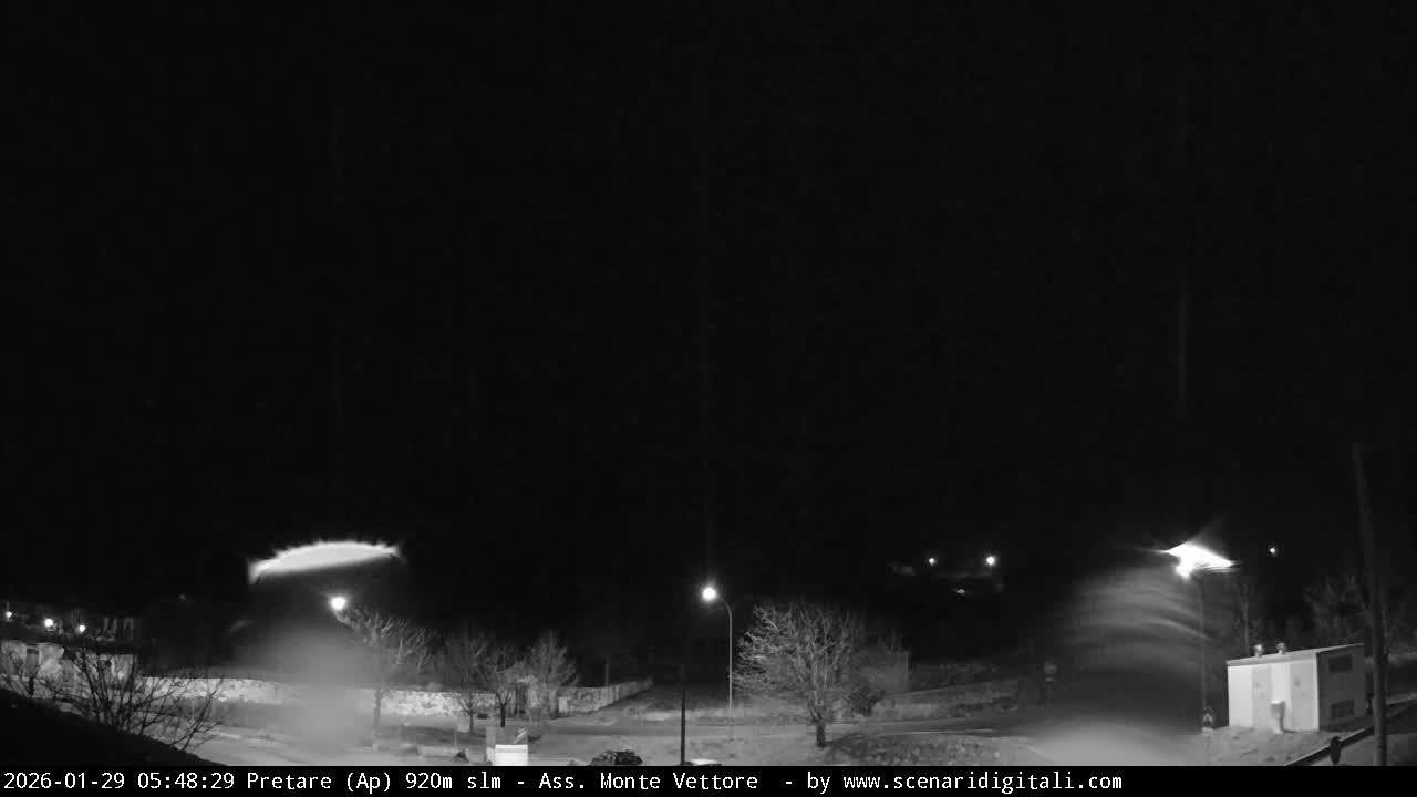 Monte Vettore Mount Panaromic from Pretare Live Cam - Ascoli Piceno, Marche, Italy
