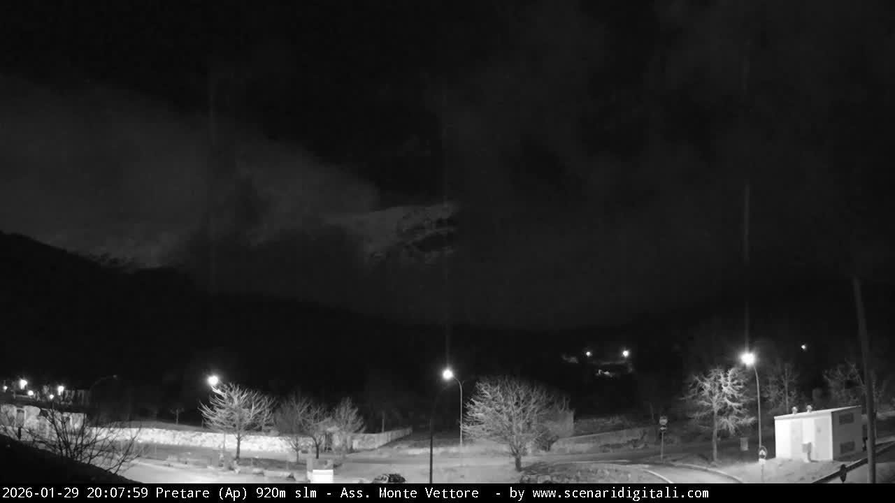 Monte Vettore Mount Panaromic from Pretare Live Cam - Ascoli Piceno, Marche, Italy