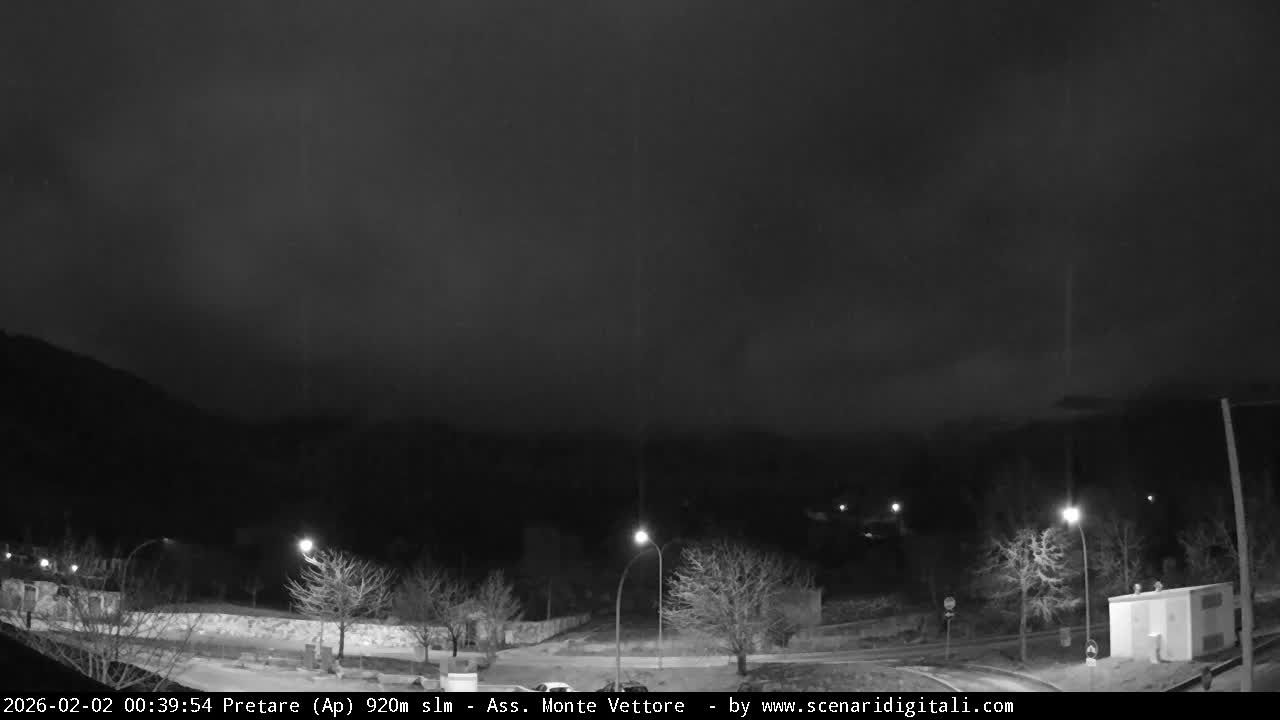 Monte Vettore Mount Panaromic from Pretare Live Cam - Ascoli Piceno, Marche, Italy