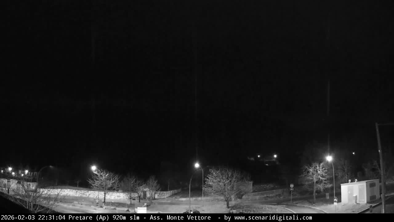 Monte Vettore Mount Panaromic from Pretare Live Cam - Ascoli Piceno, Marche, Italy