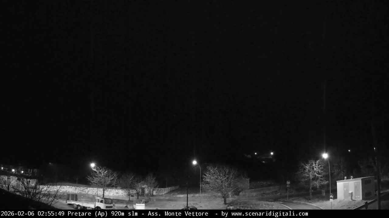 Monte Vettore Mount Panaromic from Pretare Live Cam - Ascoli Piceno, Marche, Italy