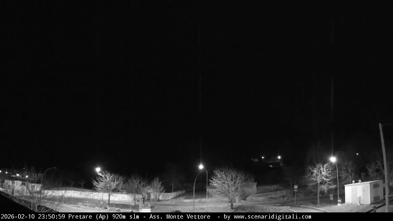 Monte Vettore Mount Panaromic from Pretare Live Cam - Ascoli Piceno, Marche, Italy