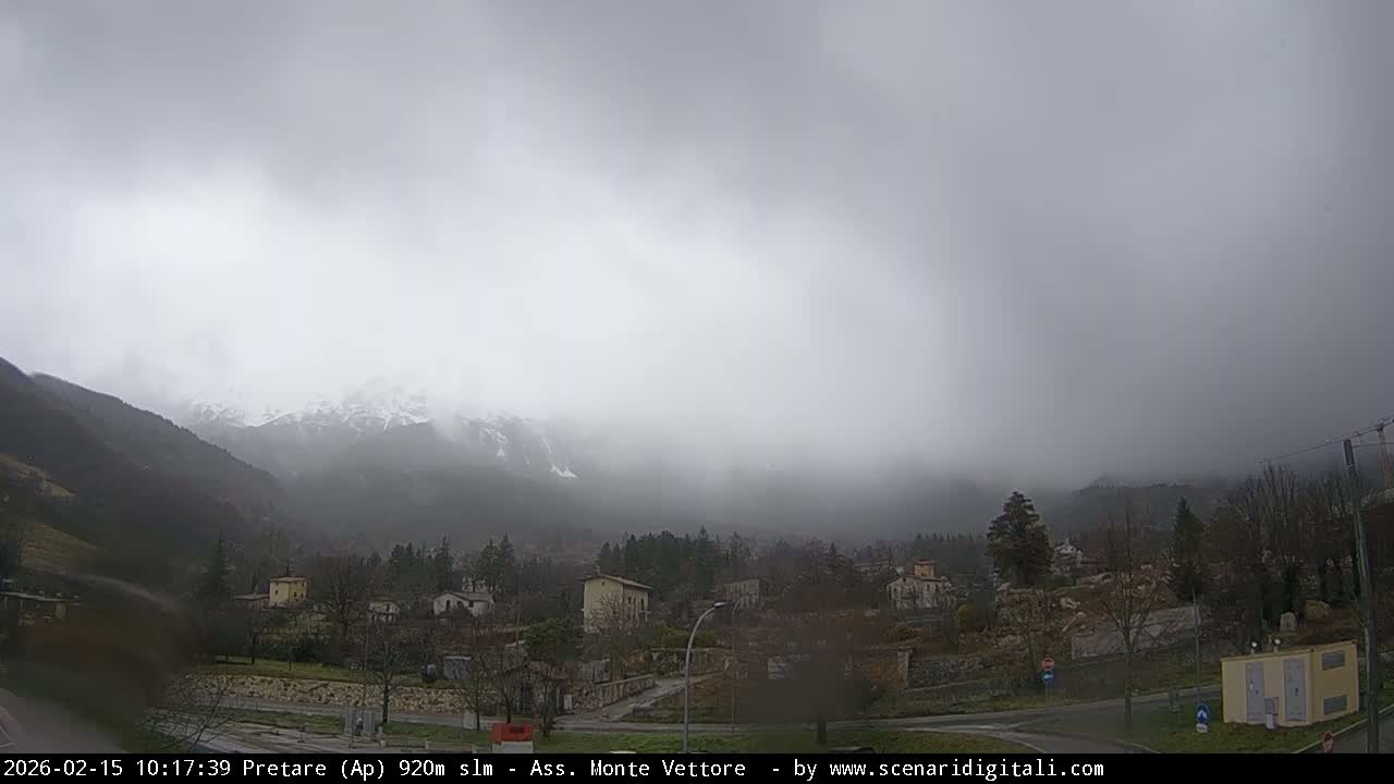 Monte Vettore Mount Panaromic from Pretare Live Cam - Ascoli Piceno, Marche, Italy