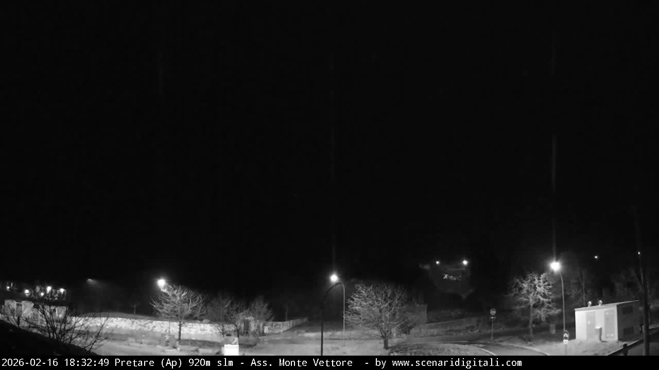 Monte Vettore Mount Panaromic from Pretare Live Cam - Ascoli Piceno, Marche, Italy