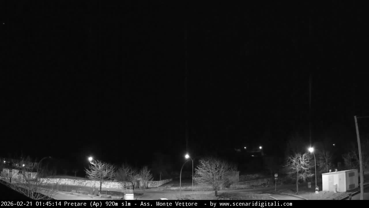 Monte Vettore Mount Panaromic from Pretare Live Cam - Ascoli Piceno, Marche, Italy