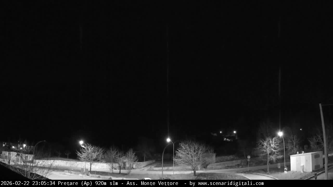 Monte Vettore Mount Panaromic from Pretare Live Cam - Ascoli Piceno, Marche, Italy