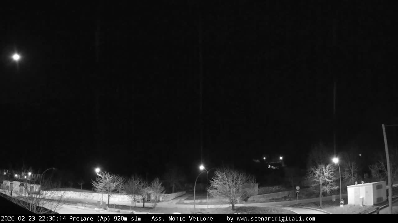 Monte Vettore Mount Panaromic from Pretare Live Cam - Ascoli Piceno, Marche, Italy