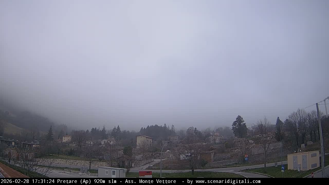 Monte Vettore Mount Panaromic from Pretare Live Cam - Ascoli Piceno, Marche, Italy