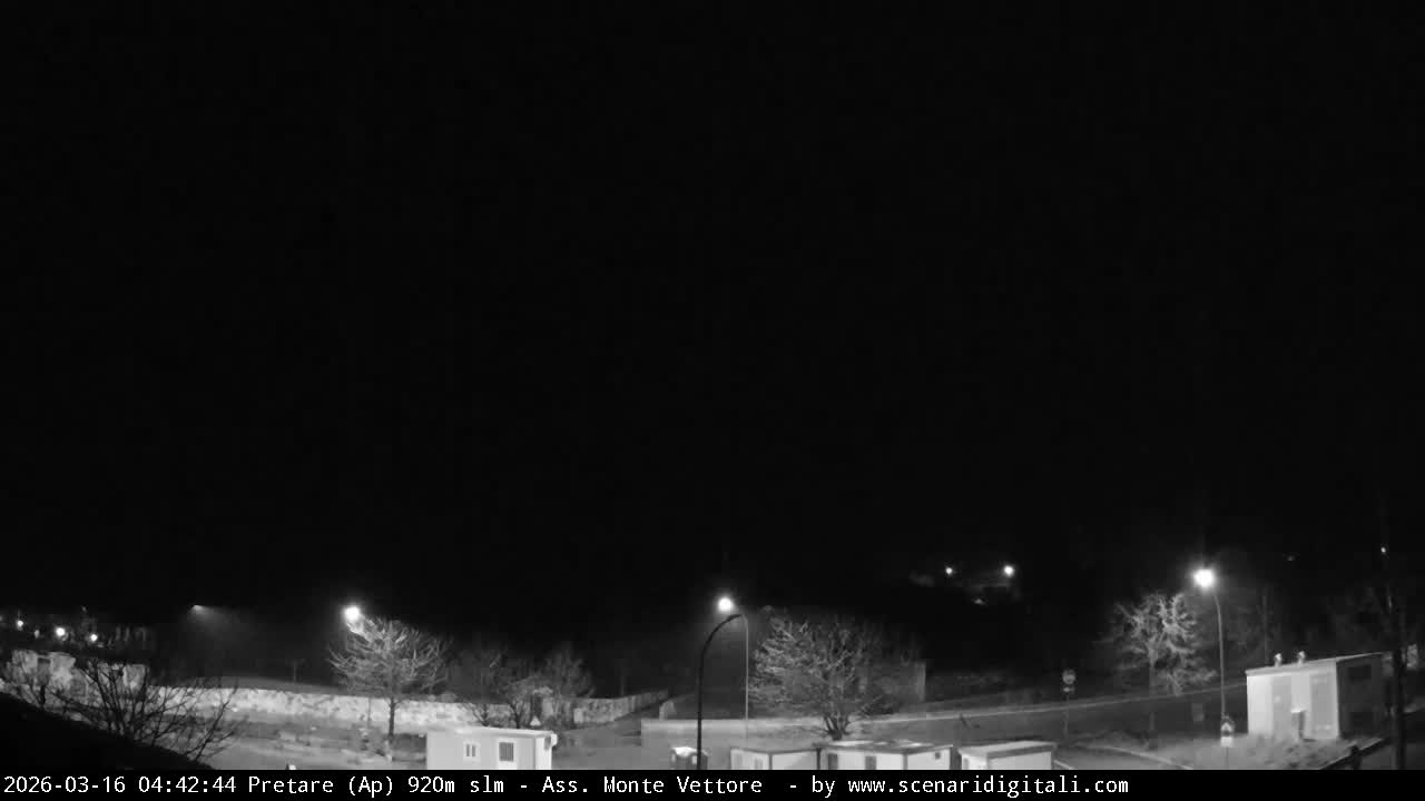 Monte Vettore Mount Panaromic from Pretare Live Cam - Ascoli Piceno, Marche, Italy