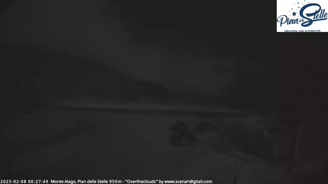 A dark, overcast scene shows a blurry, indistinct landscape at night.