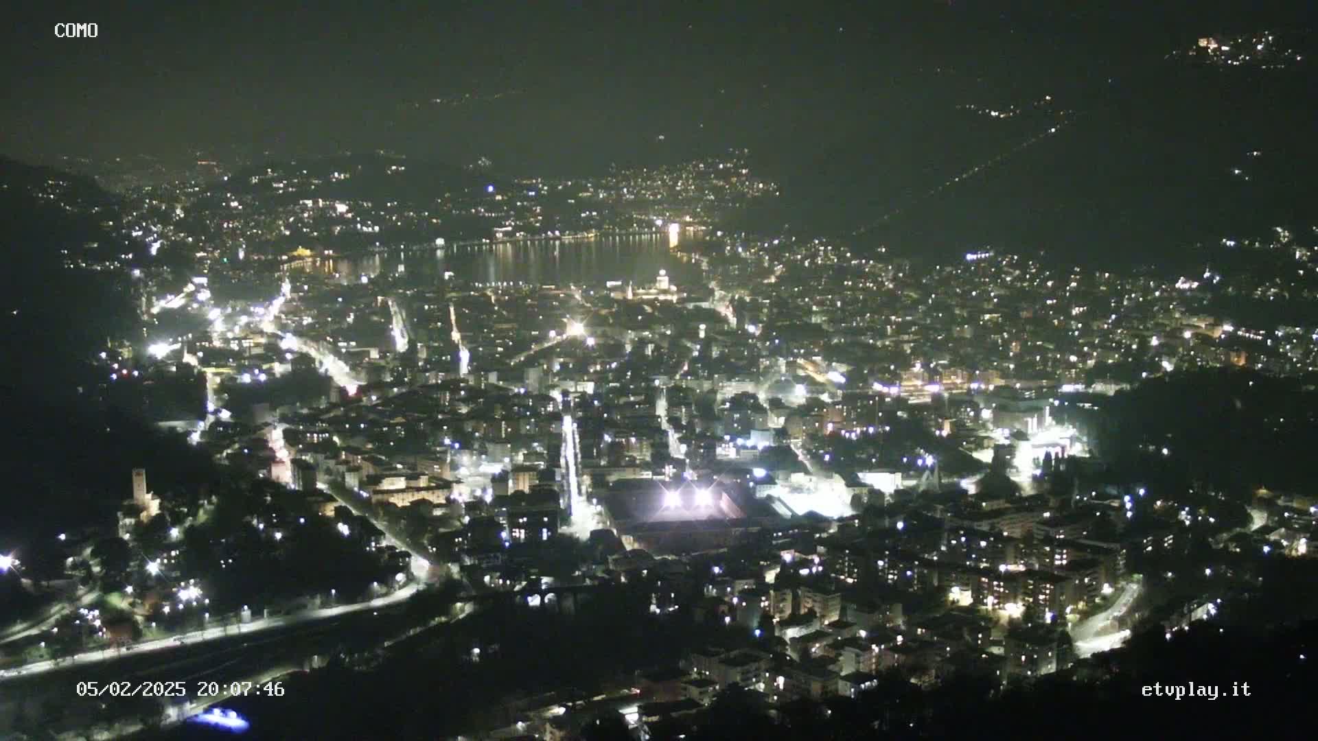 Como City & Lake Skyline Live Cam - Lombardy, Italy