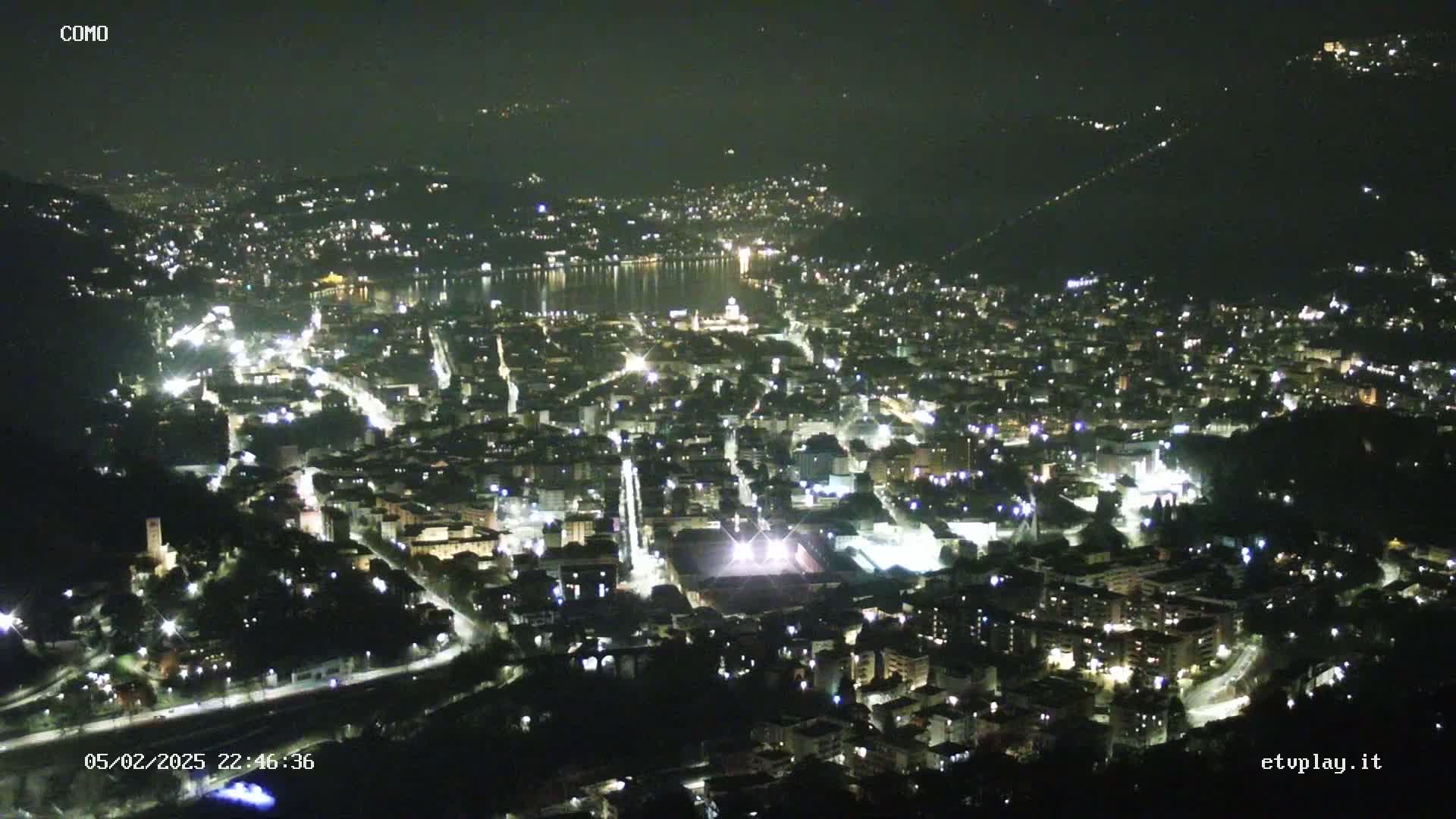 Como City & Lake Skyline Live Cam - Lombardy, Italy