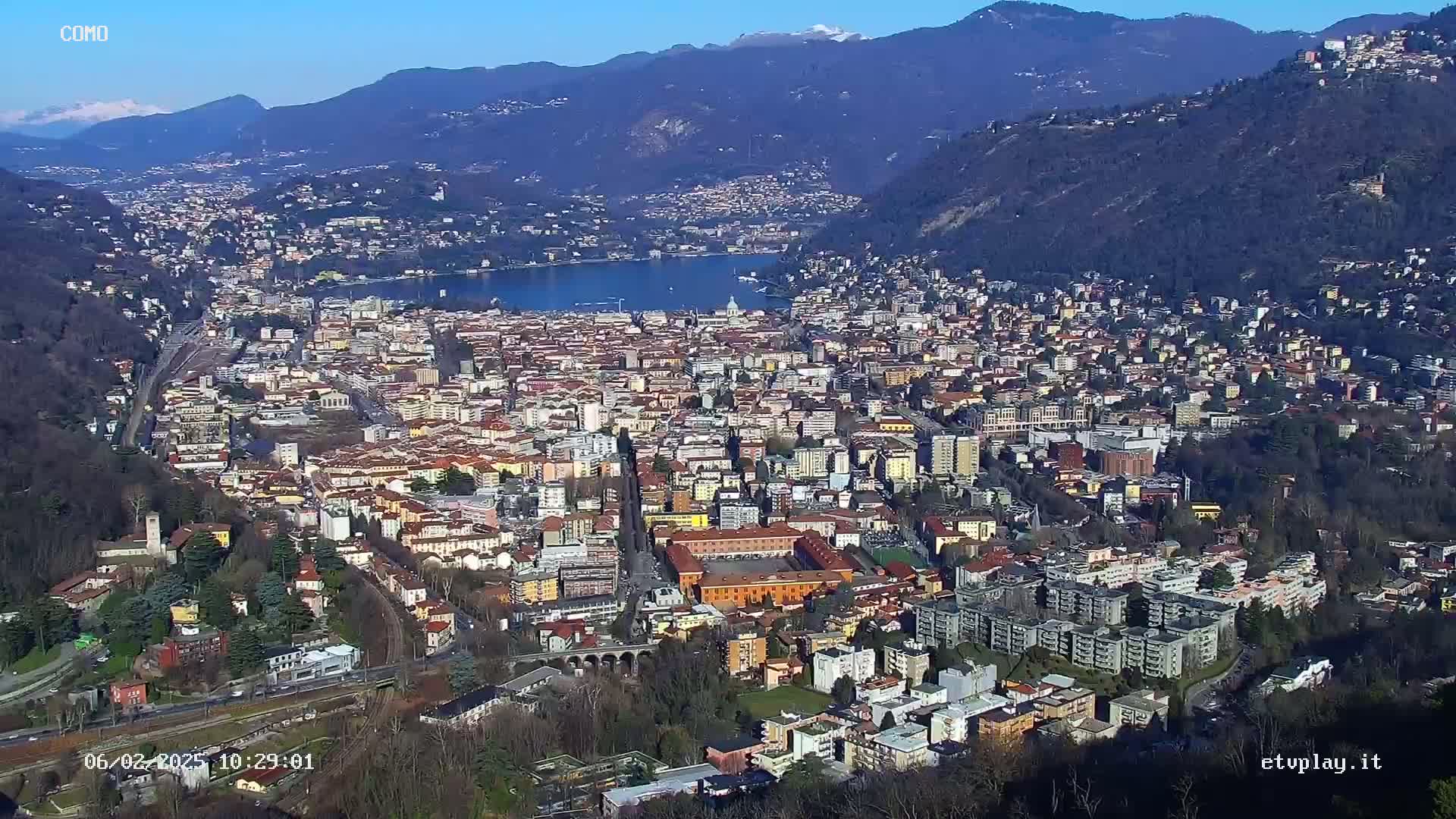 Como City & Lake Skyline Live Cam - Lombardy, Italy
