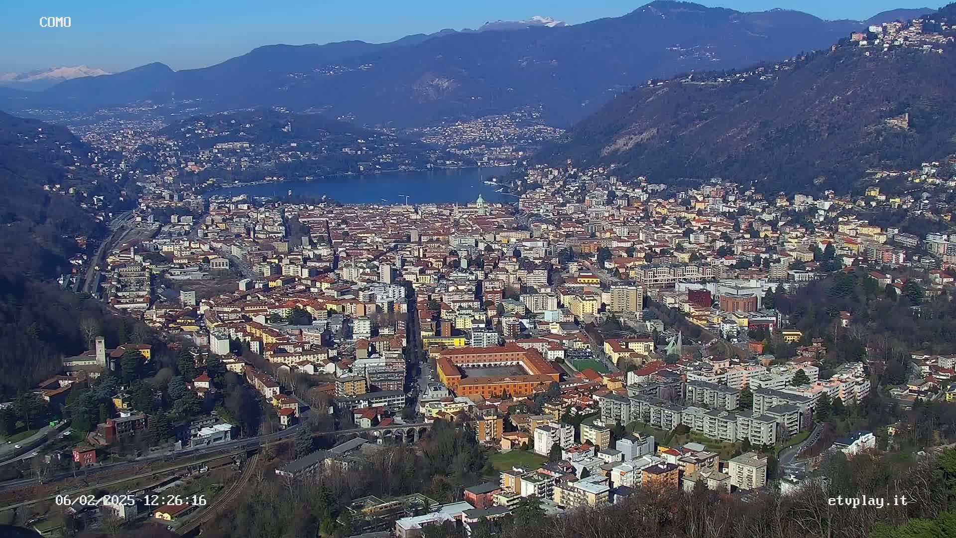 Como City & Lake Skyline Live Cam - Lombardy, Italy