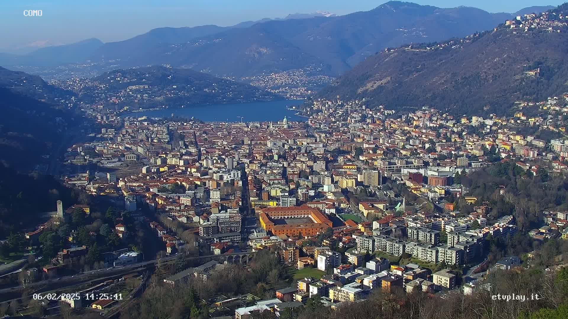 Como City & Lake Skyline Live Cam - Lombardy, Italy