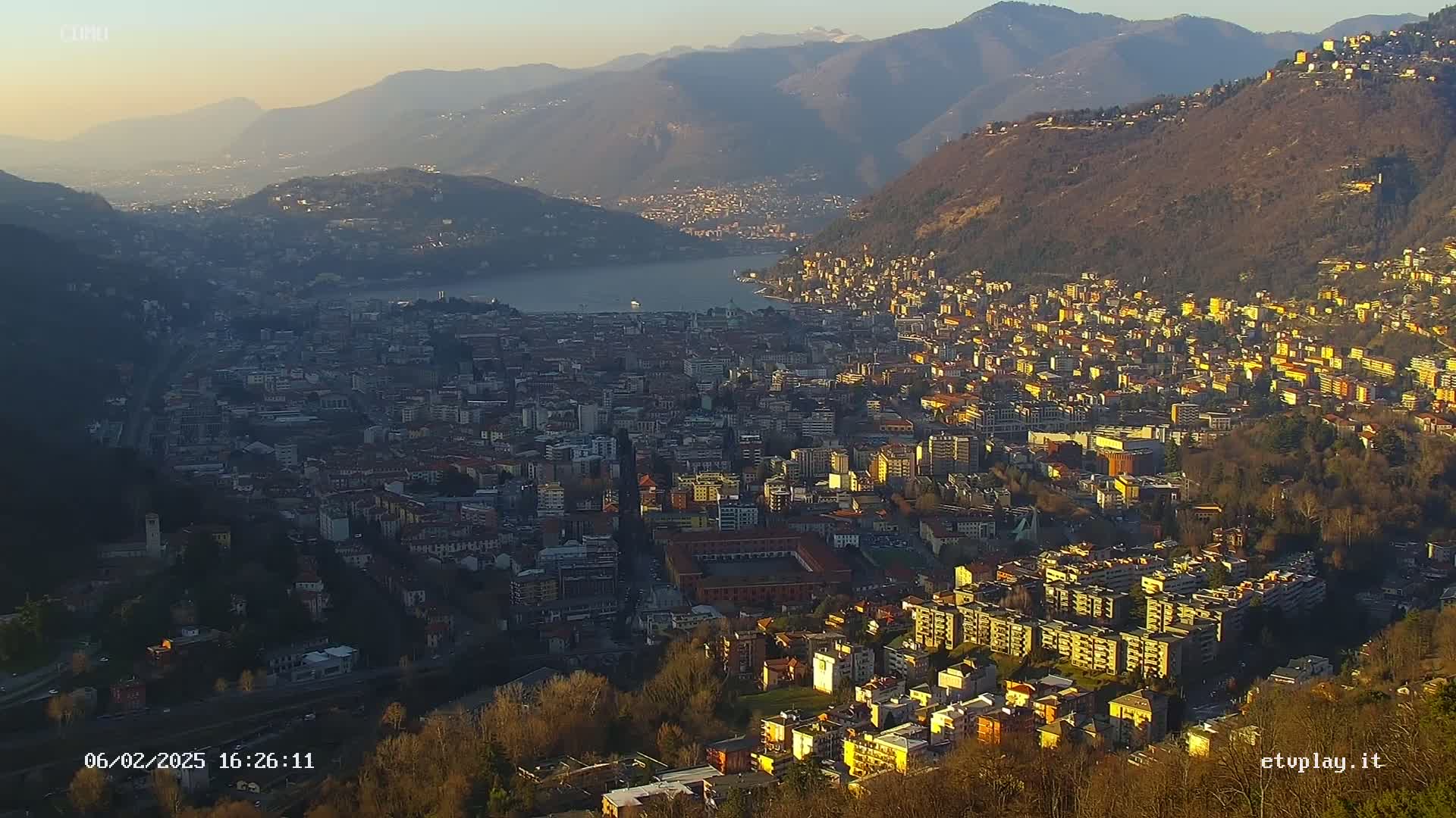 Como City & Lake Skyline Live Cam - Lombardy, Italy