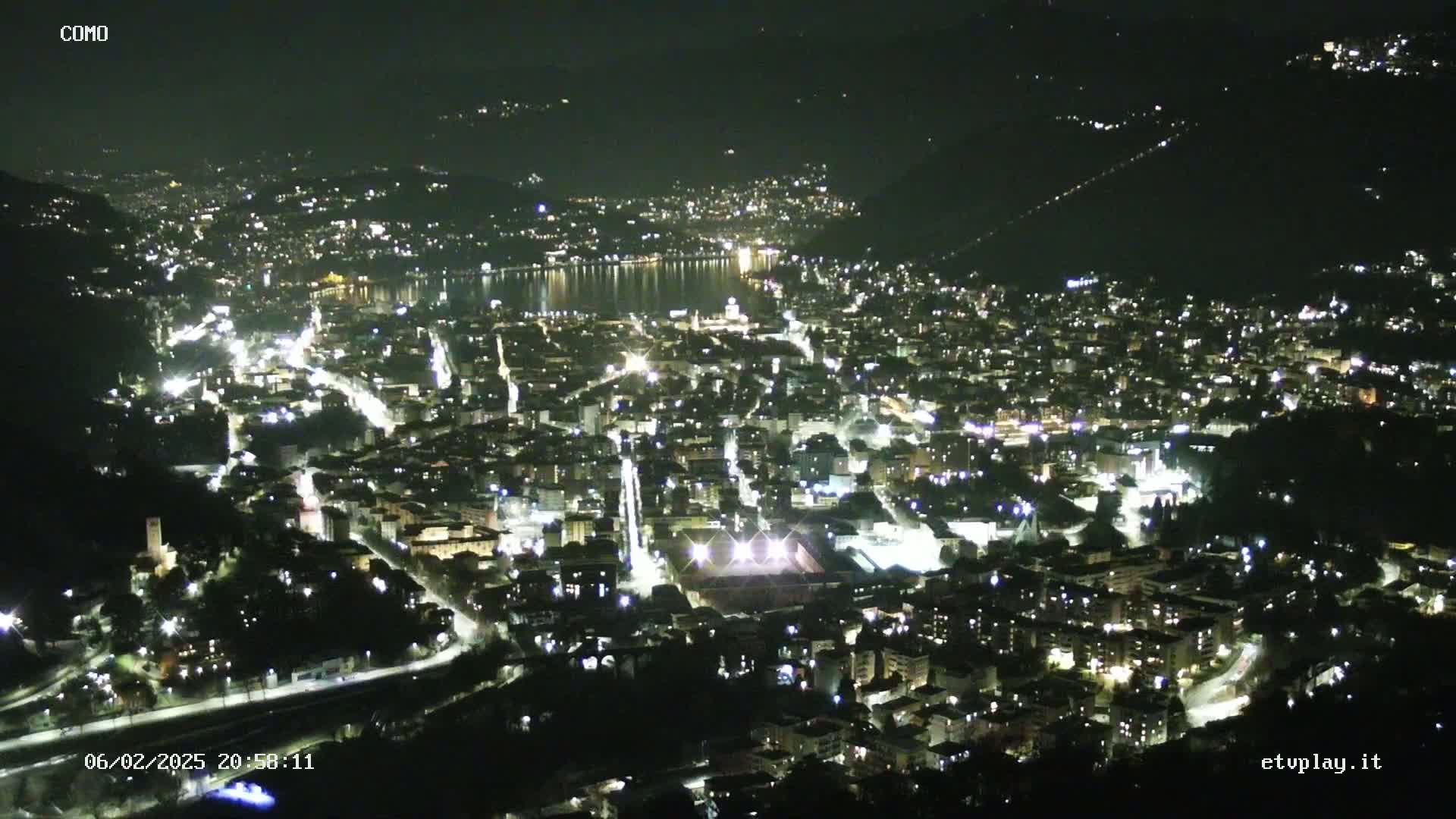 Como City & Lake Skyline Live Cam - Lombardy, Italy