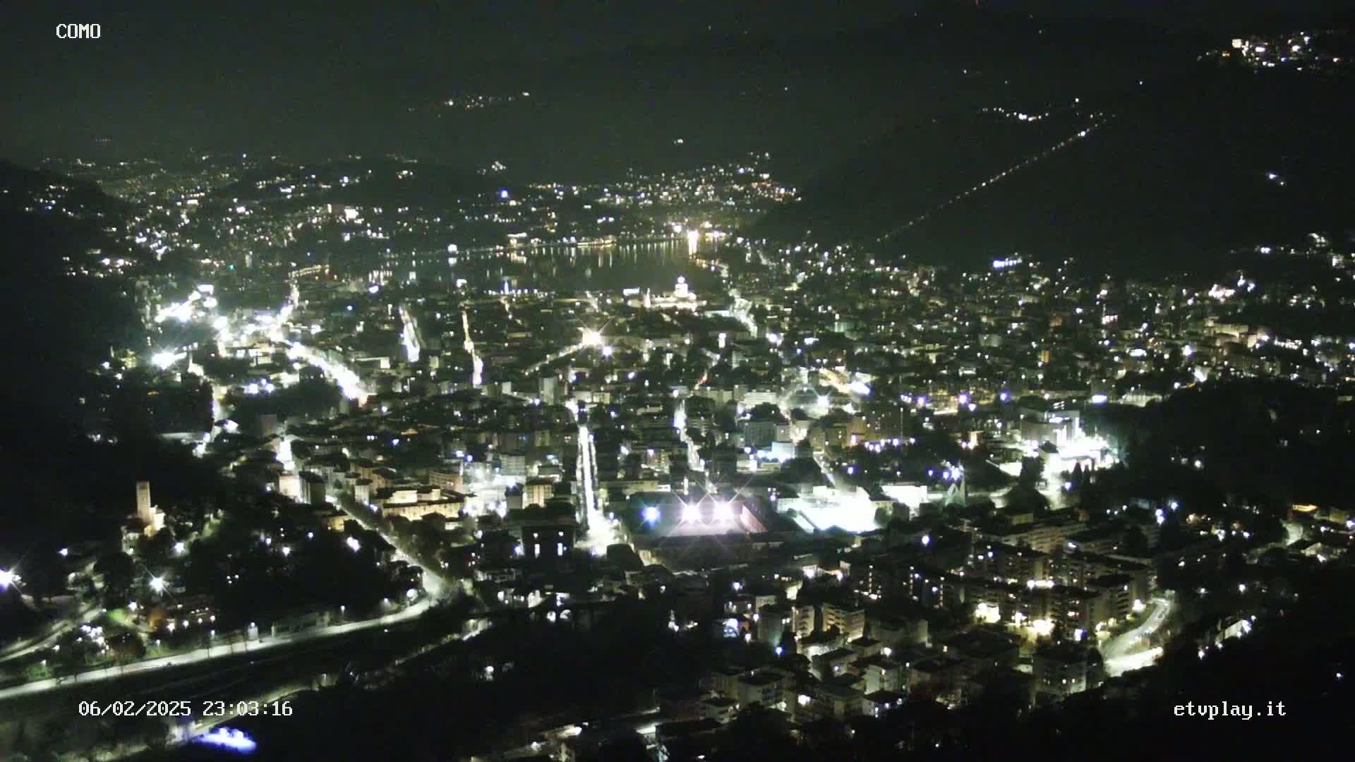 Como City & Lake Skyline Live Cam - Lombardy, Italy