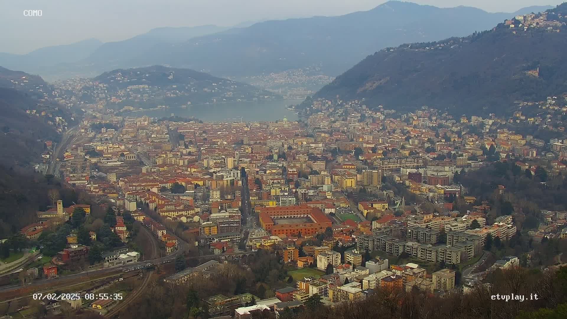 Como City & Lake Skyline Live Cam - Lombardy, Italy