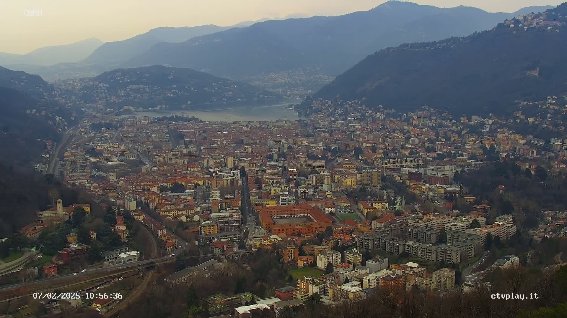 Como City & Lake Skyline Live Cam - Lombardy, Italy