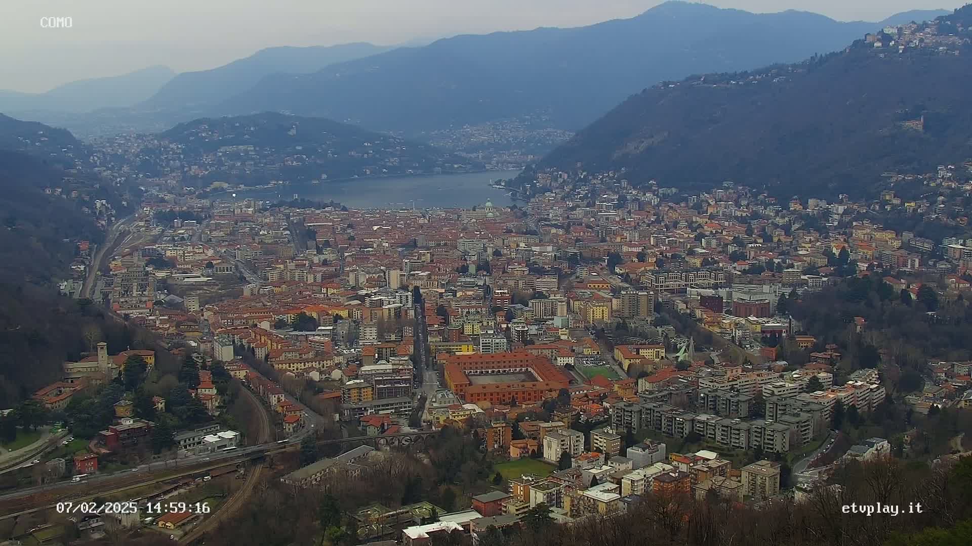 Como City & Lake Skyline Live Cam - Lombardy, Italy