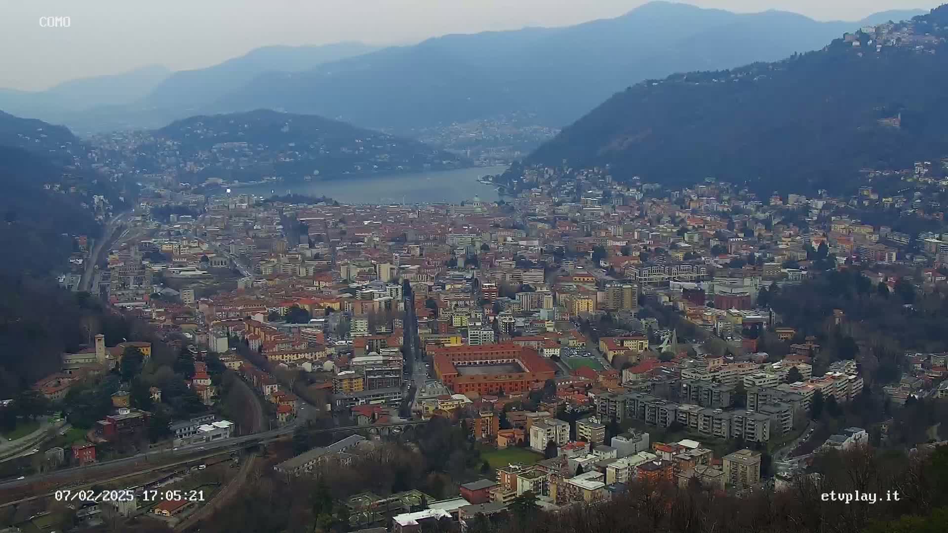 Como City & Lake Skyline Live Cam - Lombardy, Italy