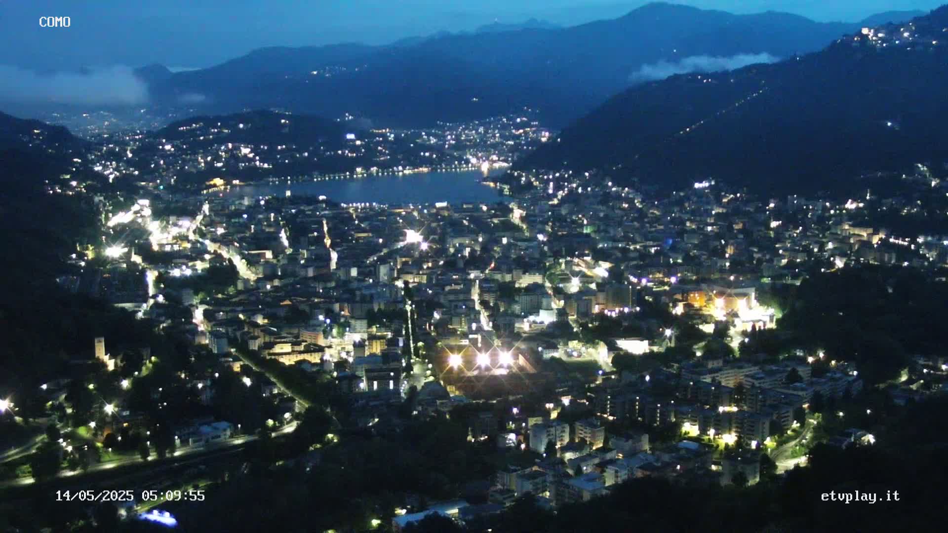 Como City & Lake Skyline Live Cam - Lombardy, Italy