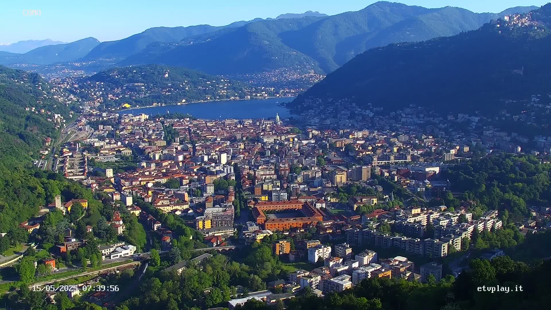 Como City & Lake Skyline Live Cam - Lombardy, Italy
