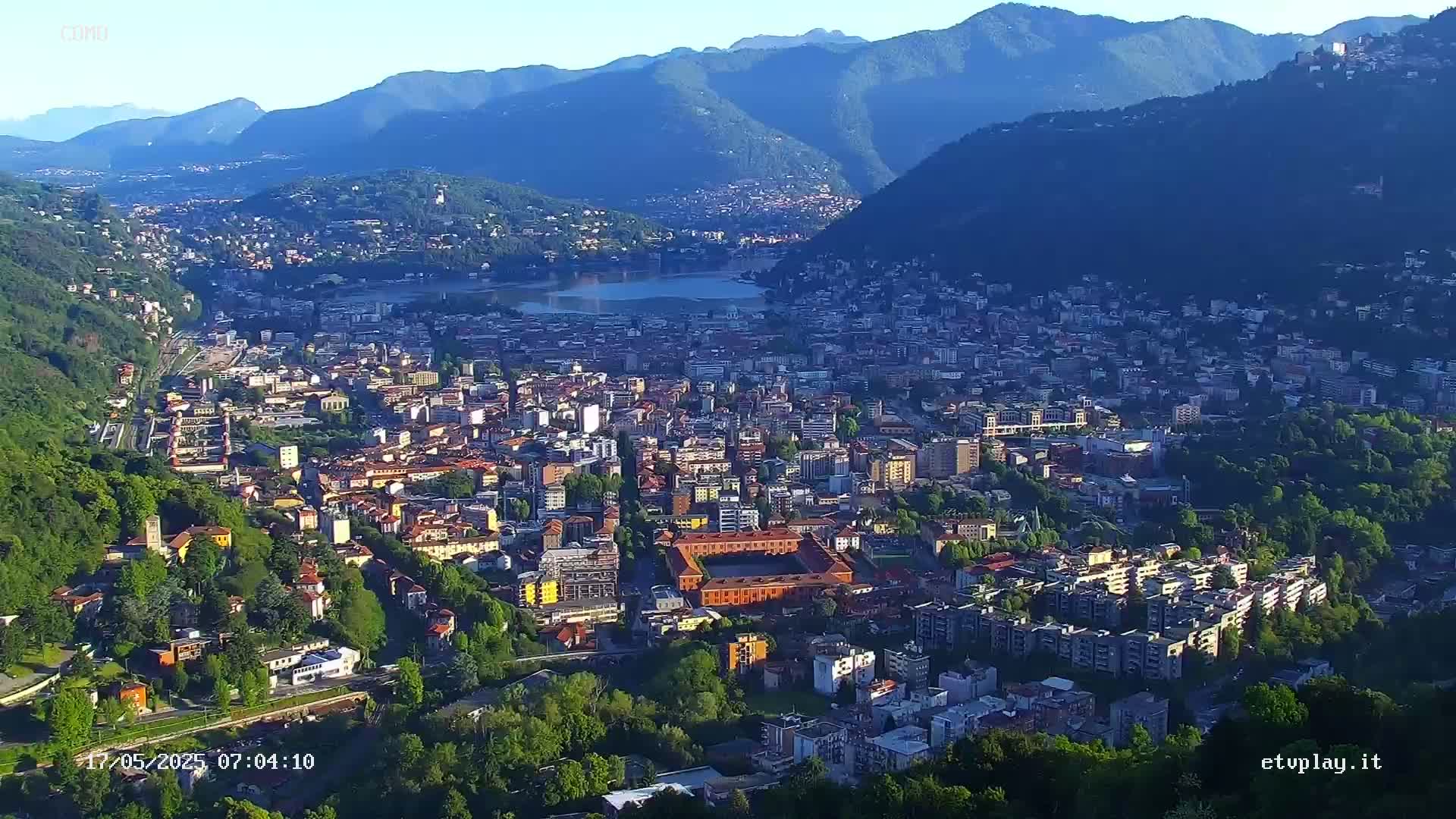 Como City & Lake Skyline Live Cam - Lombardy, Italy
