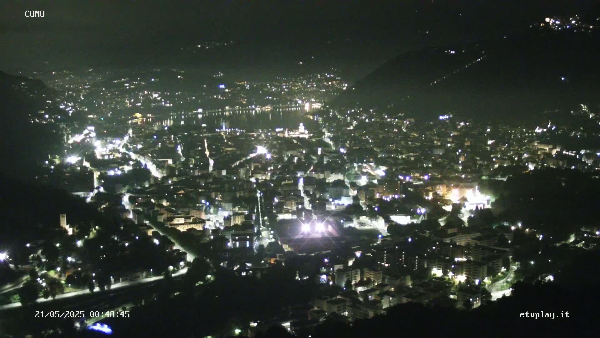 Como City & Lake Skyline Live Cam - Lombardy, Italy