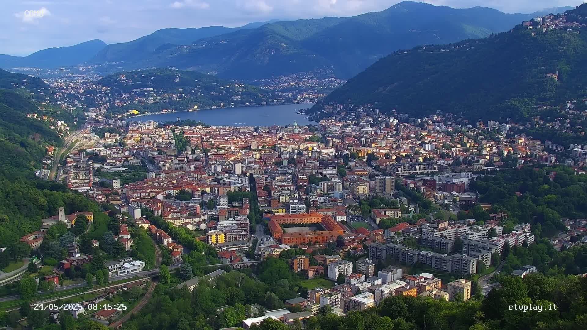 Como City & Lake Skyline Live Cam - Lombardy, Italy