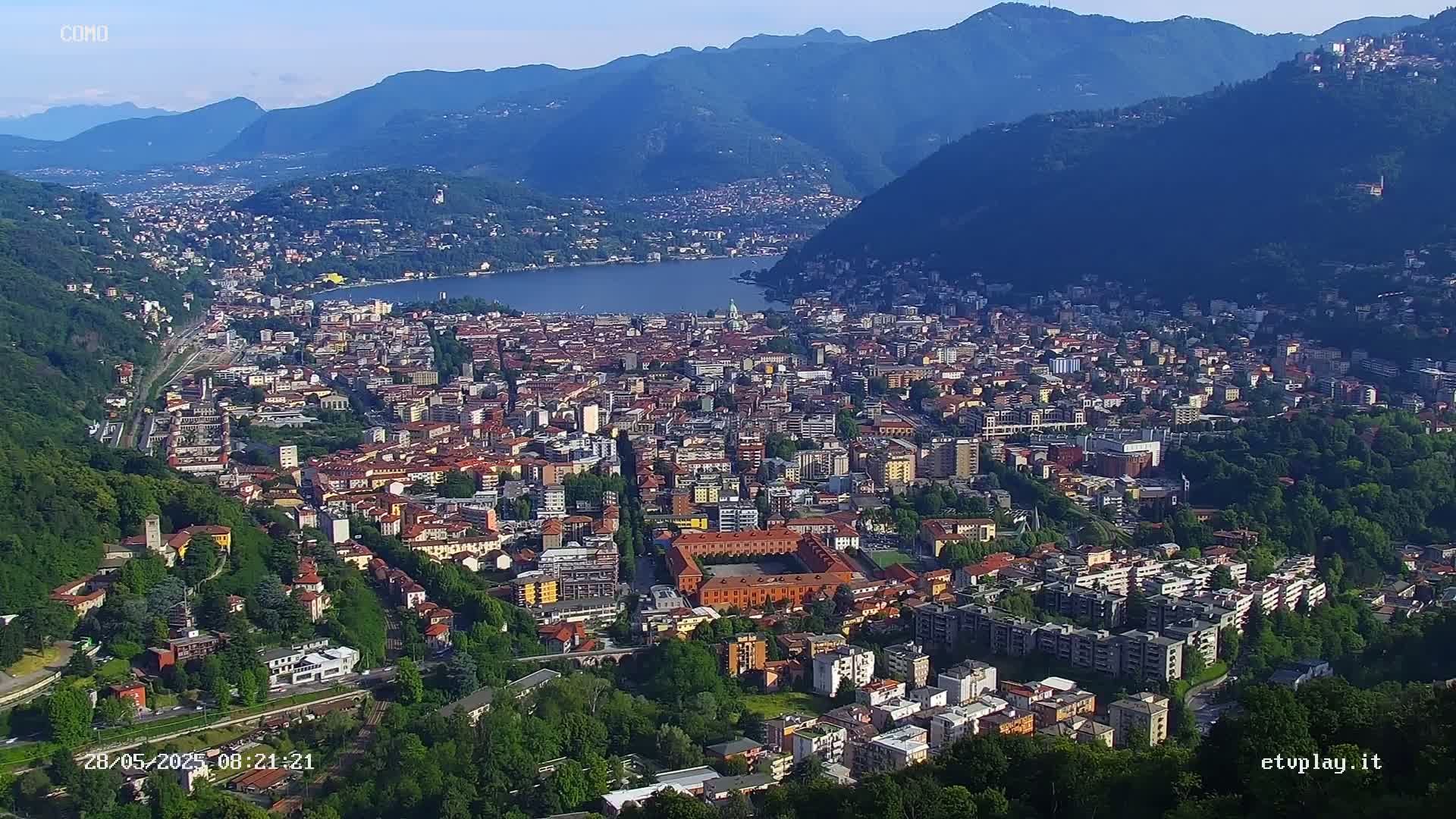 Como City & Lake Skyline Live Cam - Lombardy, Italy