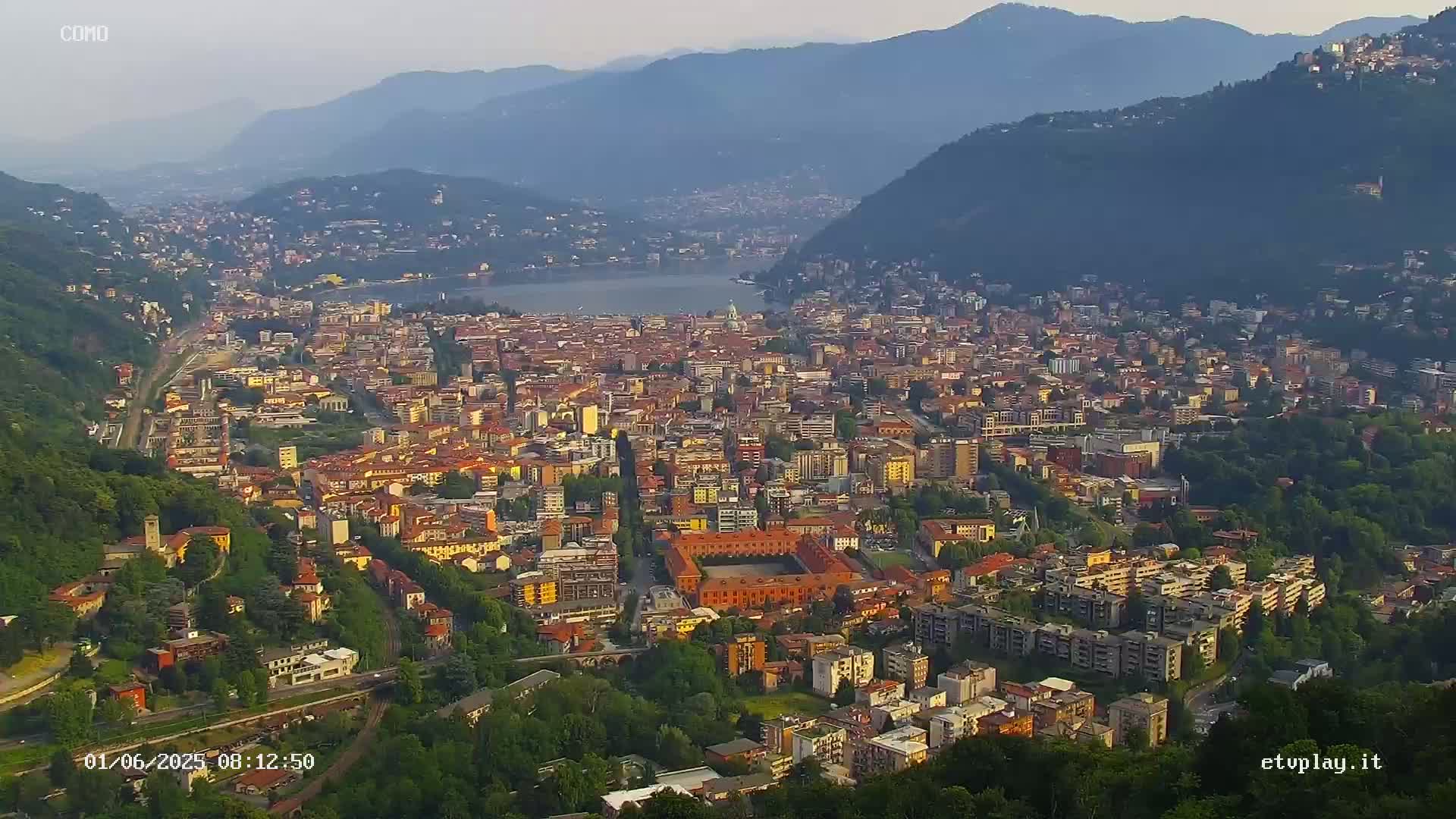Como City & Lake Skyline Live Cam - Lombardy, Italy