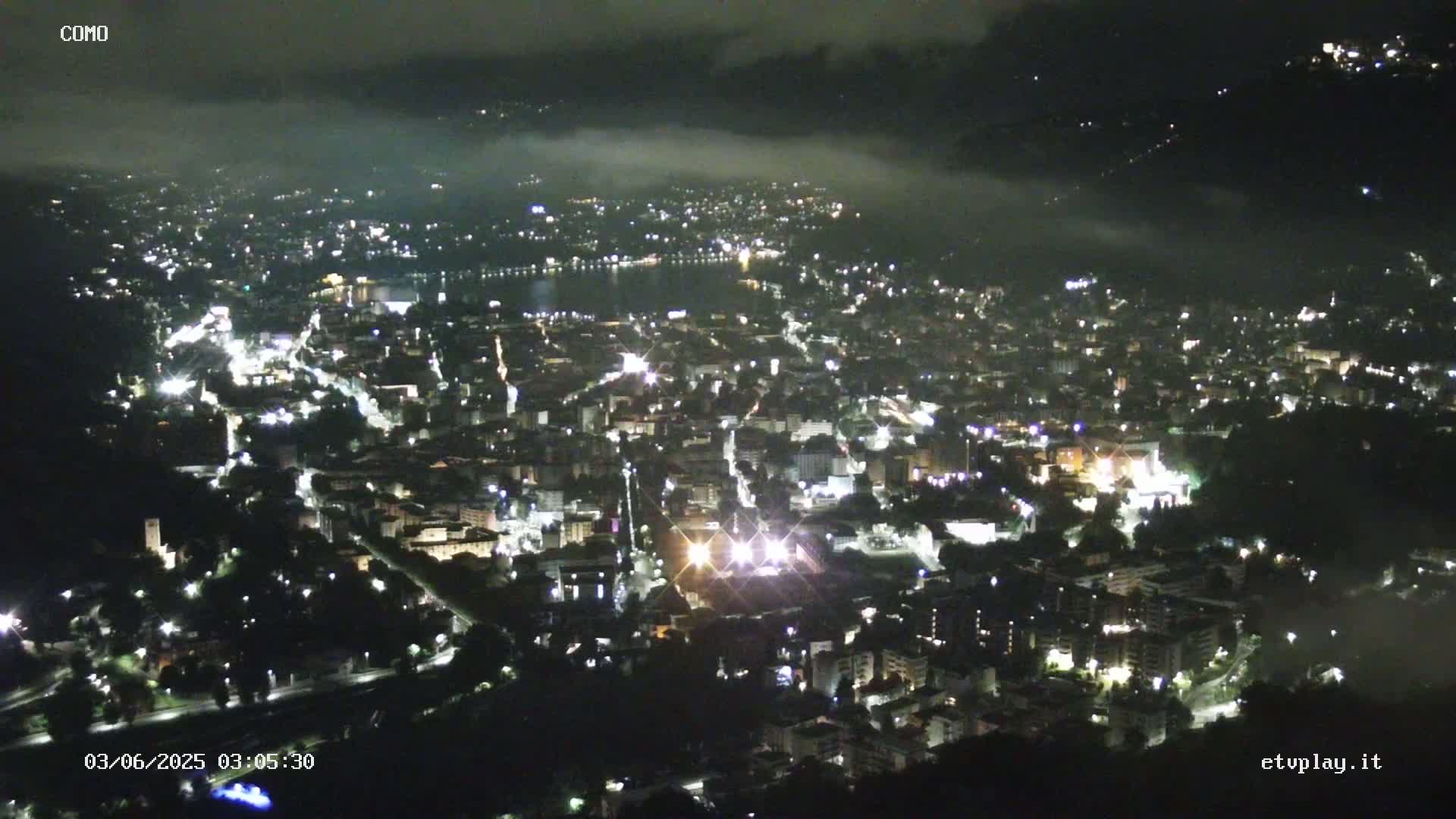 Como City & Lake Skyline Live Cam - Lombardy, Italy