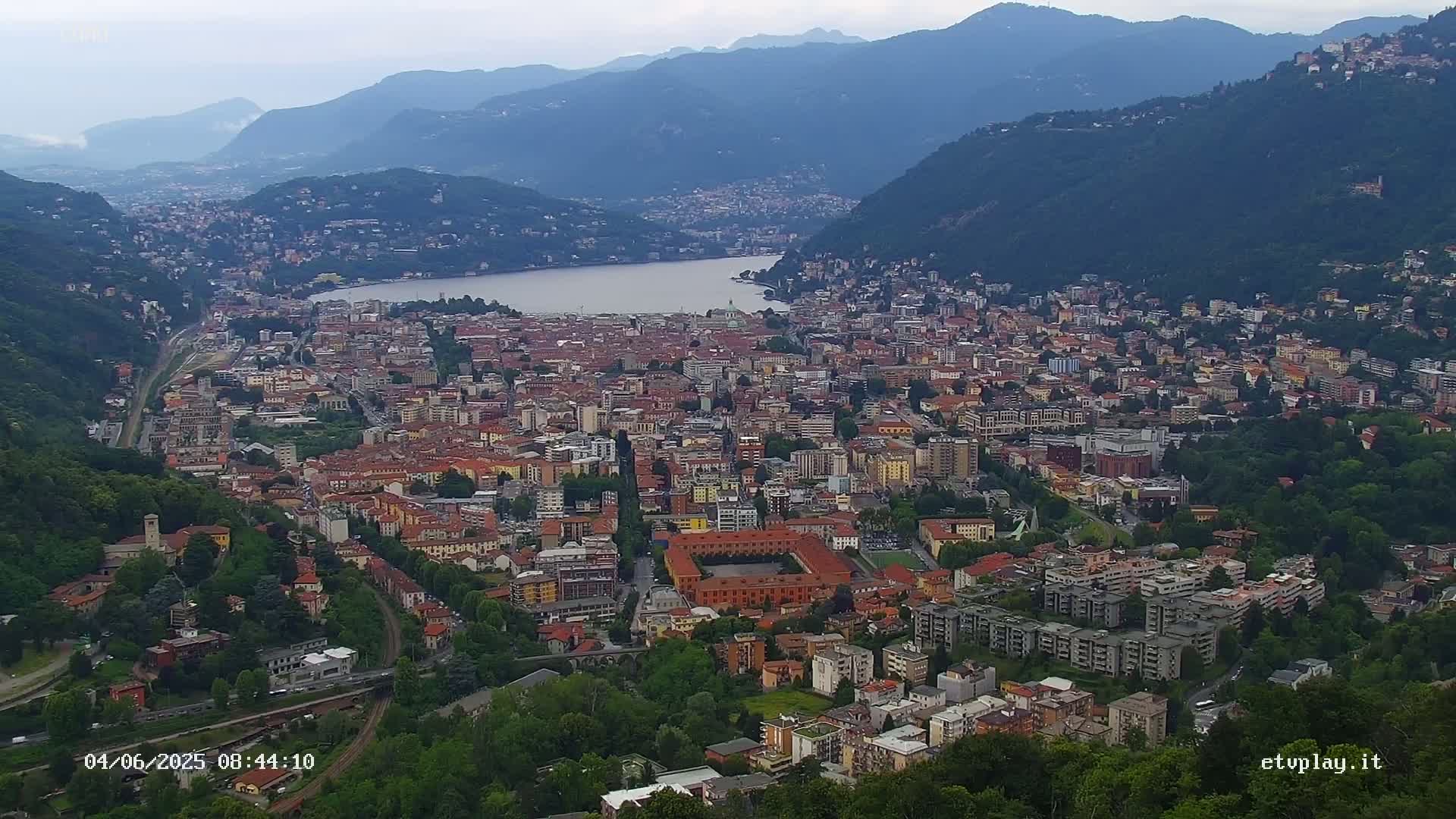 Como City & Lake Skyline Live Cam - Lombardy, Italy