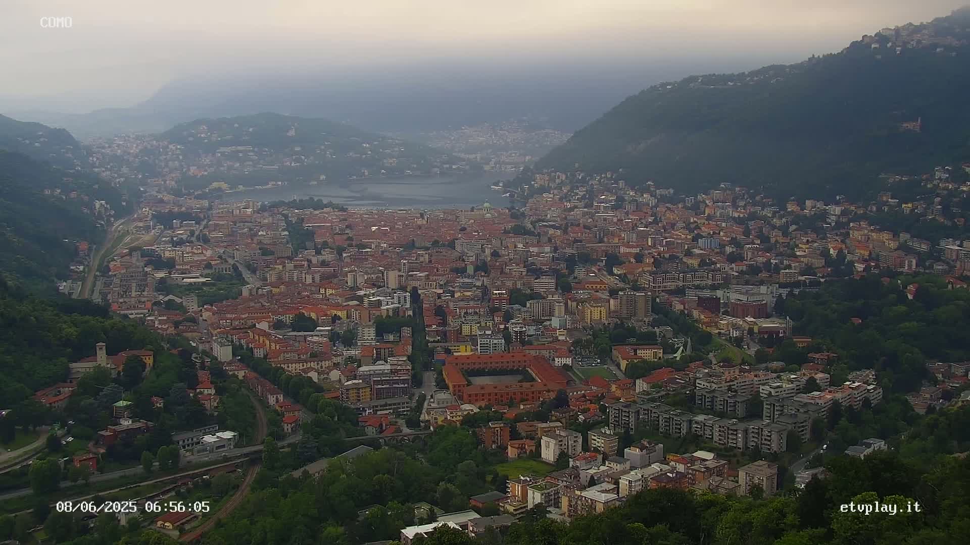 Como City & Lake Skyline Live Cam - Lombardy, Italy